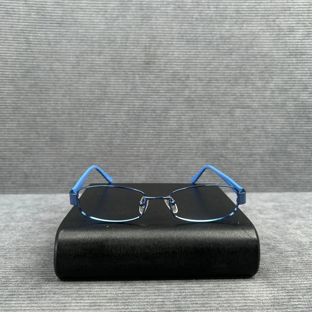 Blue Two-Tone Rectangular Y2k Eyeglass Frames G013 53-17-135 COL.01